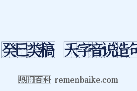 癸巳类稿·天字音说造句是什么意思的图片
